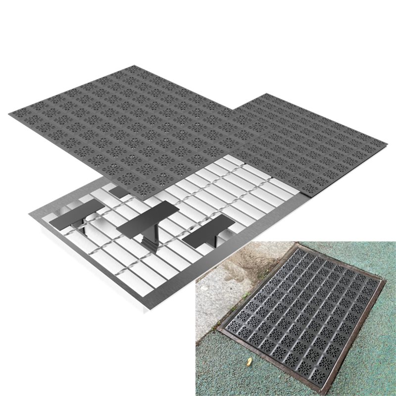 쓰레기유입방지 그레이팅덮개 300x500x6T / 소켓포함 주문제작