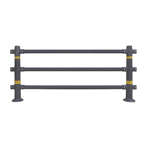 무단횡단금지휀스 가로형(회색바) (독립형) 지지대2+가로바3