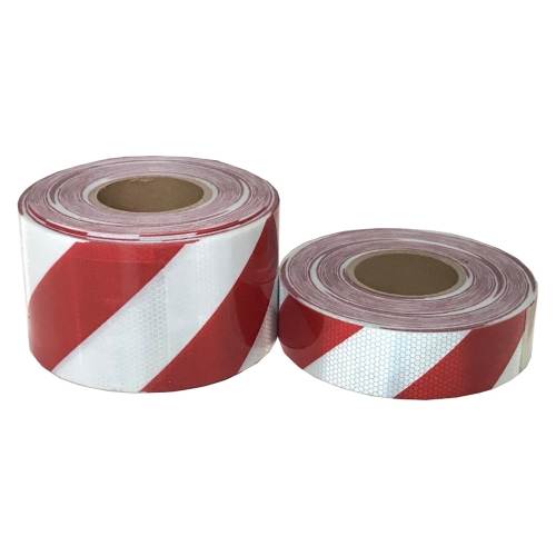 프리즘 고휘도벌집반사 (사선) 백+적 2.5cm-45.7M (1롤)