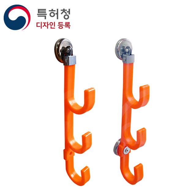 자석3단 전선거치대 (자석2개)