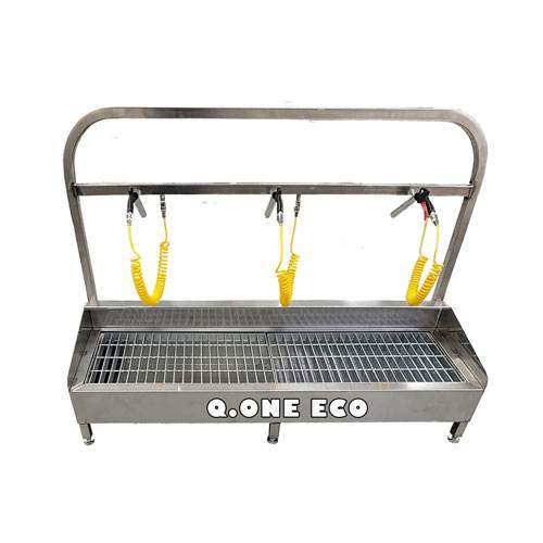 Q2-3 흙먼지 털이기3인용(SUS)-코일호스 1800*545*H1200 에어건3