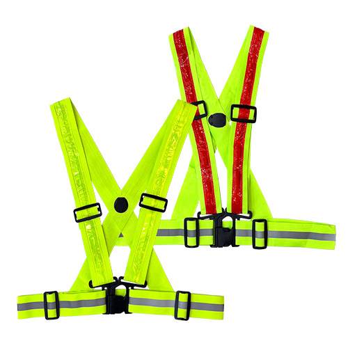 LED X밴드 USB충전조끼 형광색