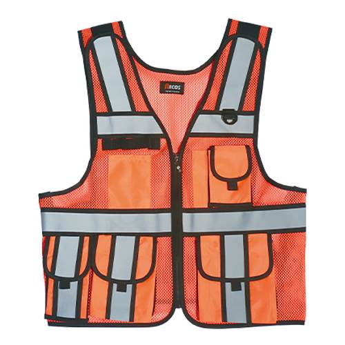 경찰조끼(프리) 주황색 조절형 / RC8001