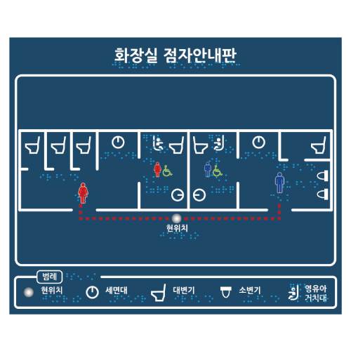 화장실용 촉지도 300*250 주문제작