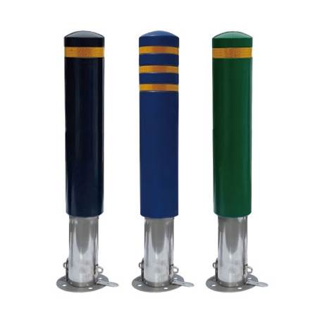 스텐 완성우레탄볼라드 125Φ(앙카이동식) 청색/1줄 (H800) 주문제작