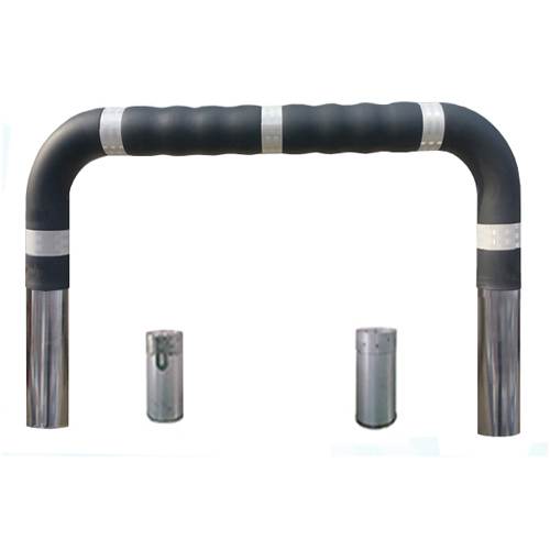 SR 스텐TPR씌움 U자형볼라드(매립이동식) 96*H800*1200 / 회색 주문제작