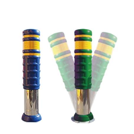 충격흡수 스텐오뚜기볼라드 A타입 (앙카식) 150Φ*H800 / 청색 주문제작