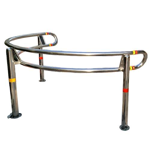 스텐라운드형볼라드(오토바이진입차단) 매립 / 76Φ(50Φ)×H1200×L3000 주문제작