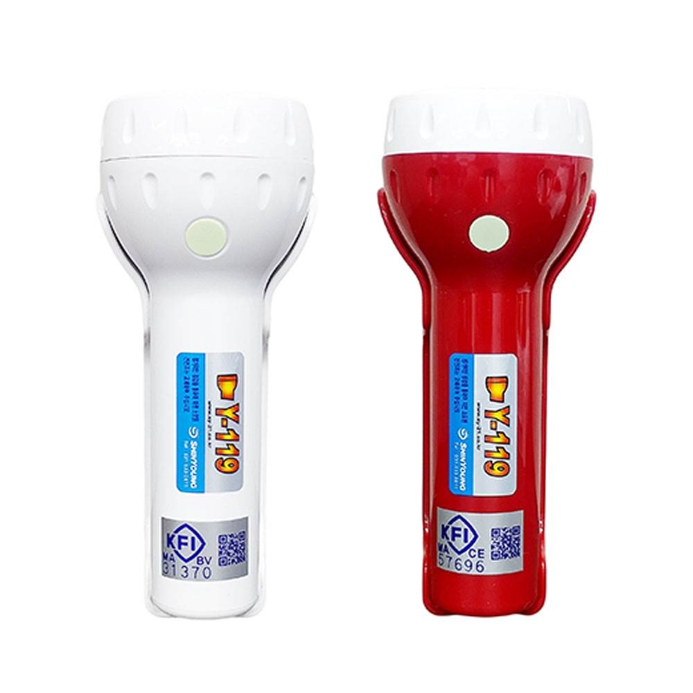 휴대용 조명등(LED) SY-Y119 리튬건전지 KFI인증(60분용) / 적색