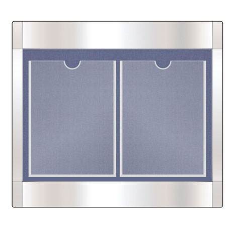 스텐게시판 2구 D형 아크릴덮개 주문제작