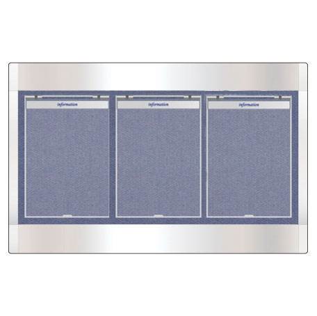 스텐게시판 3구 D형 아크릴덮개 주문제작