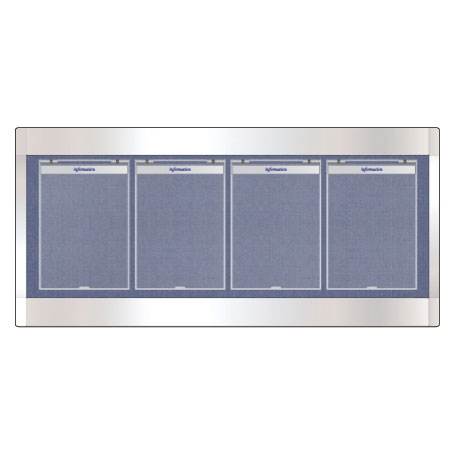 스텐게시판 4구(가로) D형 아크릴덮개 주문제작