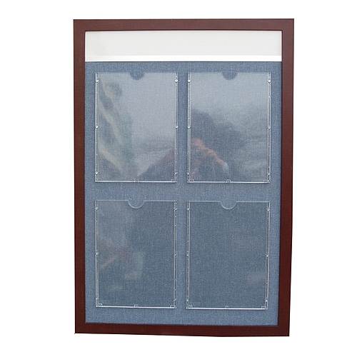 원목게시판 4구(세로) 아크릴포켓 주문제작