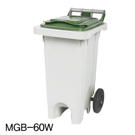 음식물 폐비닐 수거함 60ℓ [MGB-60W] 뚜껑:주황