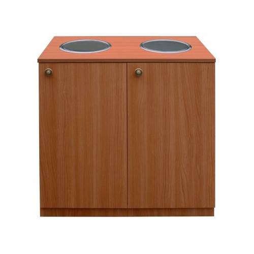 2단 목재뱅뱅이분리수거함 H4-6 800*330*690 (100ℓ)