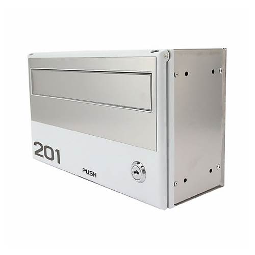 펄 화이트 우편함 원터치 / 270*160*160 주문제작