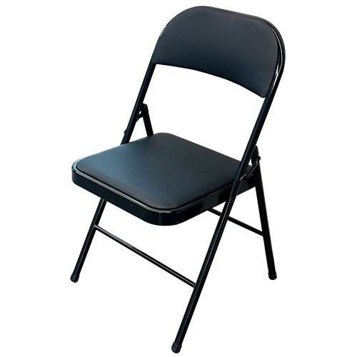 철재 접이식 의자 브라운