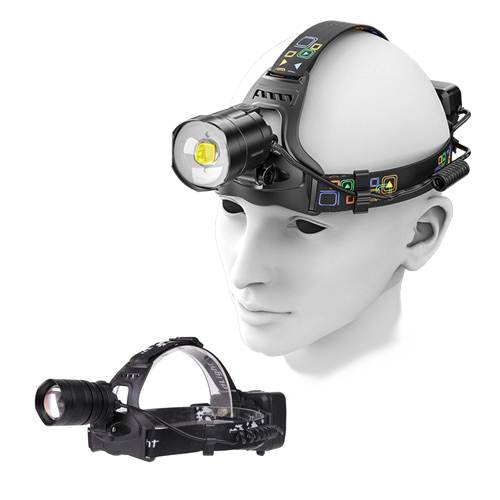 (충전식) LED 헤드랜턴 / 밴드+줌 WH-5