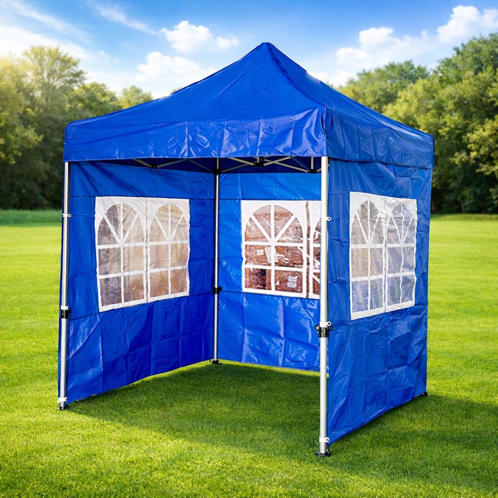 WS 캐노피 / 2M×3M (바람막이) 청색 4면(창틀형) 1면:민자