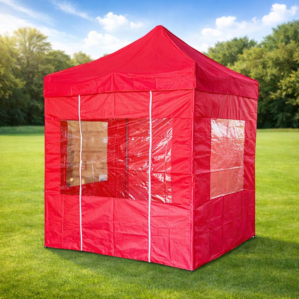 WS 캐노피 / 3M×3M (바람막이) 적색 4면(모기장) 1면:민자