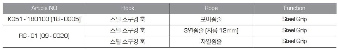 코브라 3연죔줄 (09-0020) 3연죔줄 주문제작