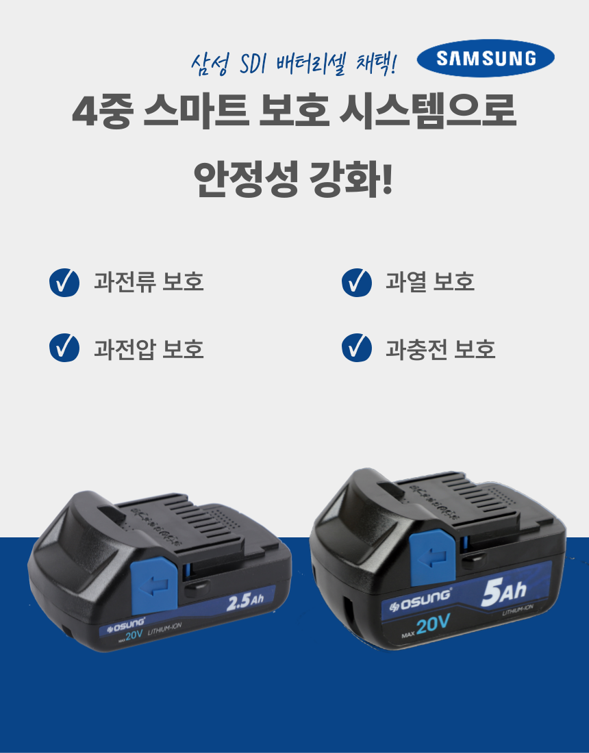 충전 리벳건 OCR-2014BL 50C [2 BAT] + OMC-1880C + PLASTIC BOX