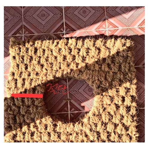 수목보호판(야자매트) 사각 사각 / 1m*1m 내경:30