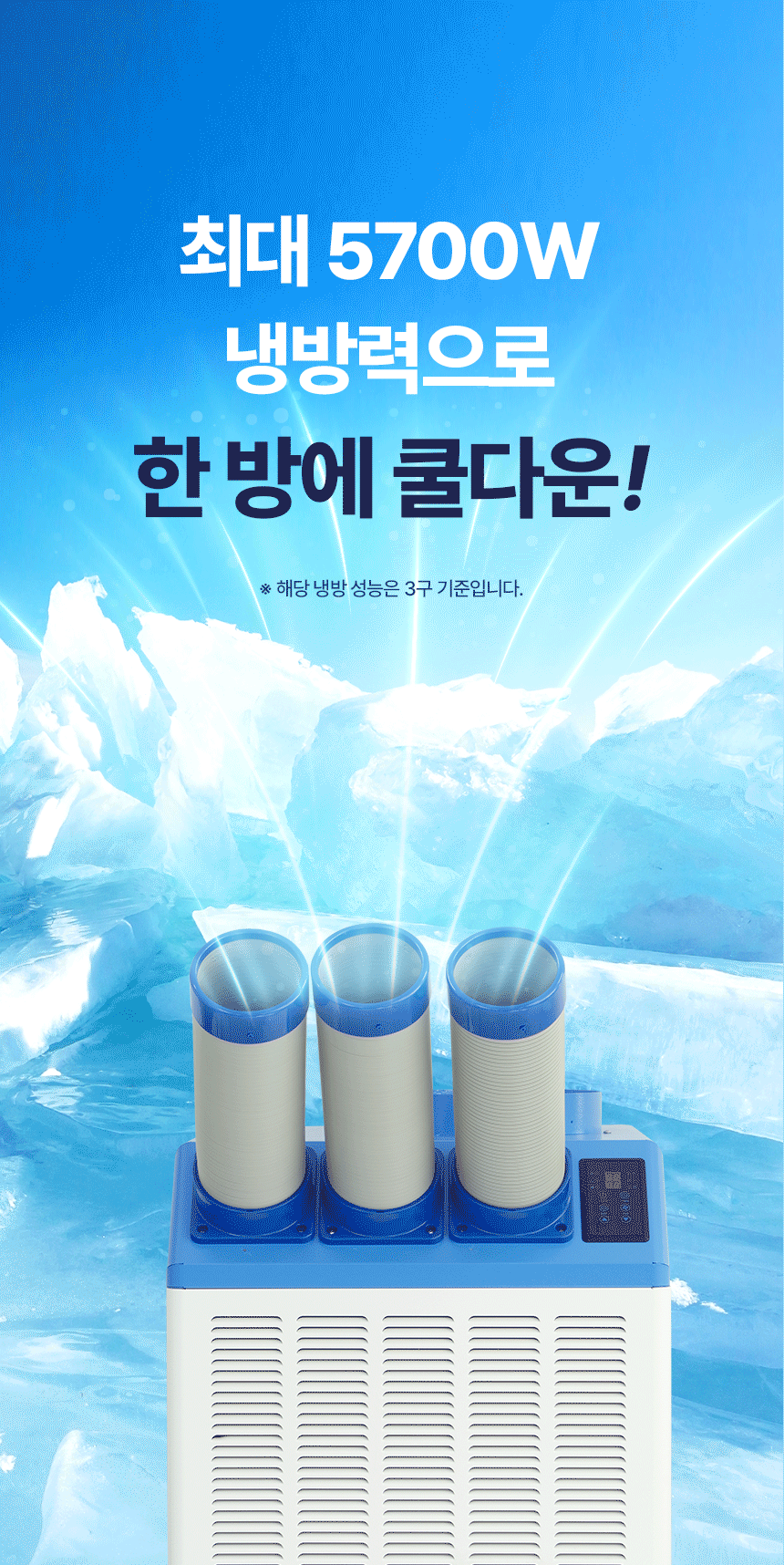 신일 / 고급형 이동식 에어컨 3구 / SMA-SC6380K 무료배송