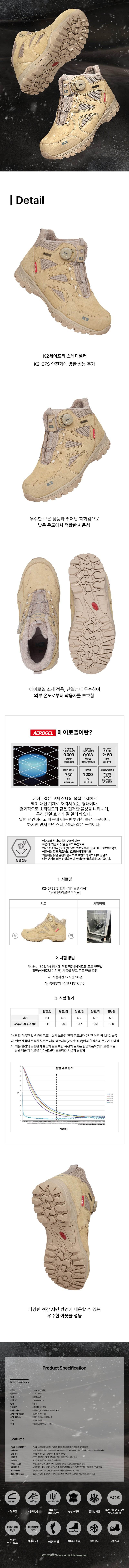 K2-67BE 방한안전화 265mm