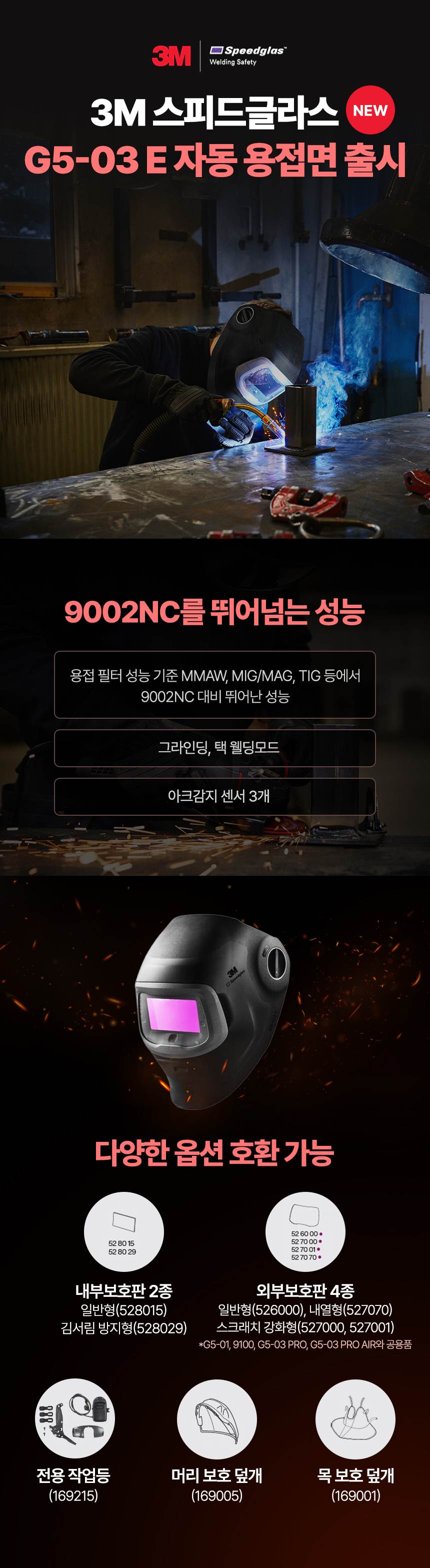 3M 자동용접면 / G5-03E 단품