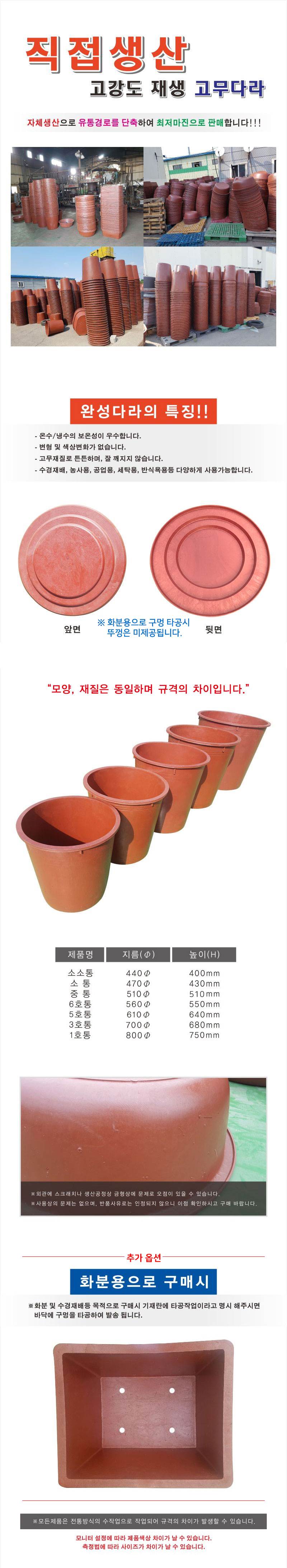 고무통-소소통 적색/440*400