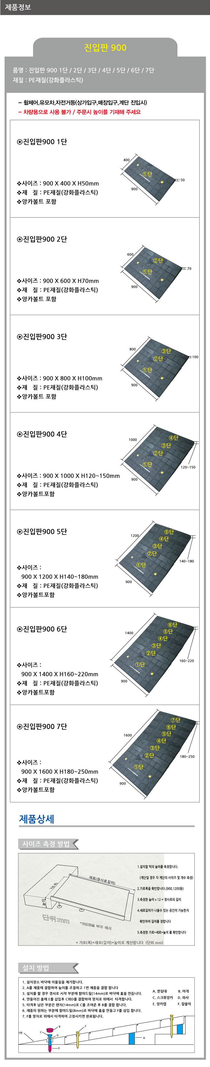 진입판 900 7단 900×1600×H180~250